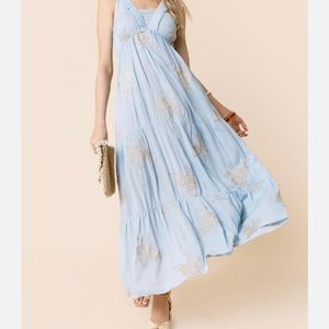 Beth Floral Embroidered Maxi Dress from Francesca’s